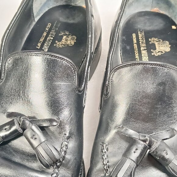 Johnston & Murphy Crown Aristocraft Black Tassel Loafers Mens 12 USA Made VGUC - Picture 11 of 15